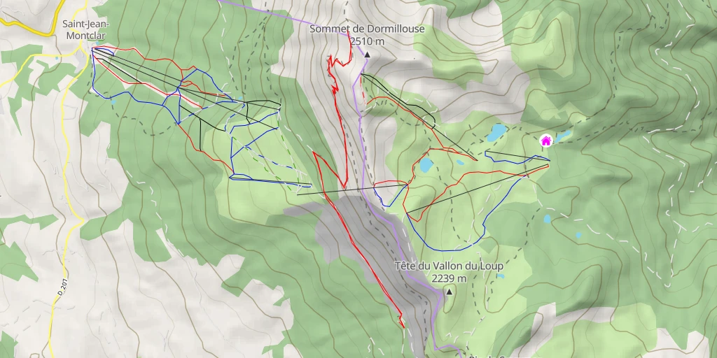 Map of the trail for Dormillouse