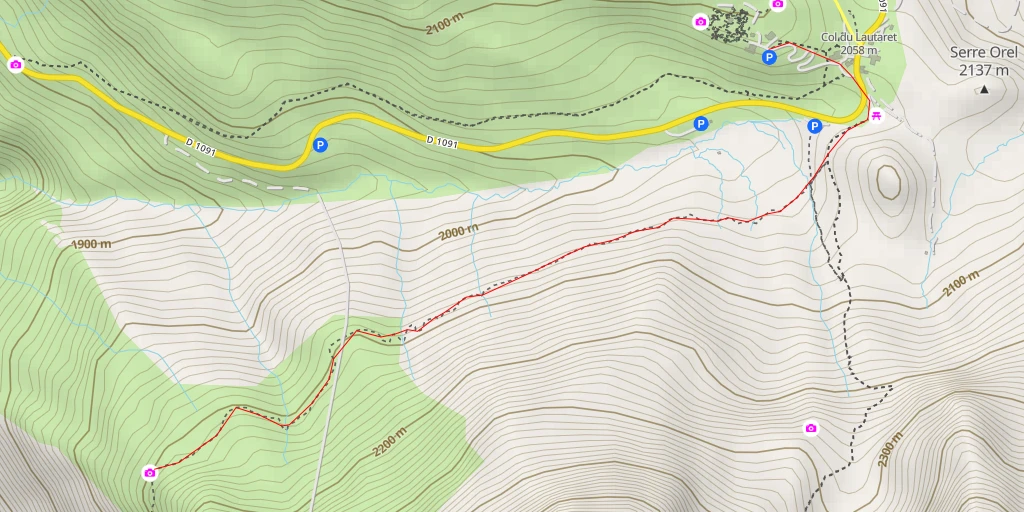 Map of the trail for D 1091