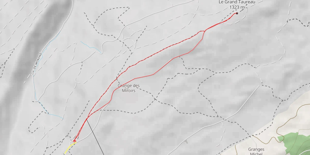 Map of the trail for Le Grand Taureau