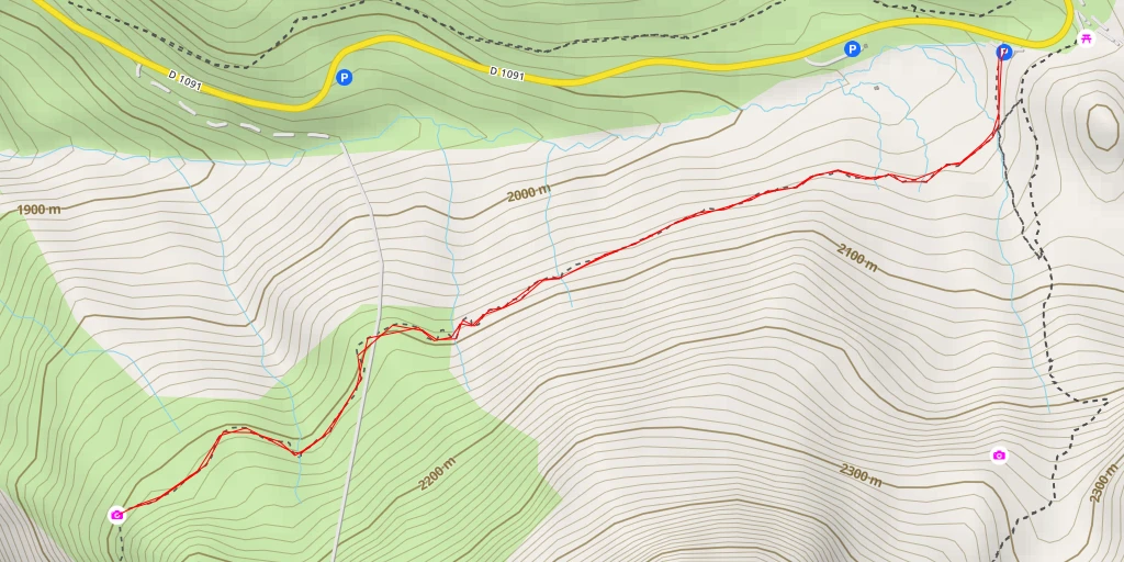 Map of the trail for D 1091