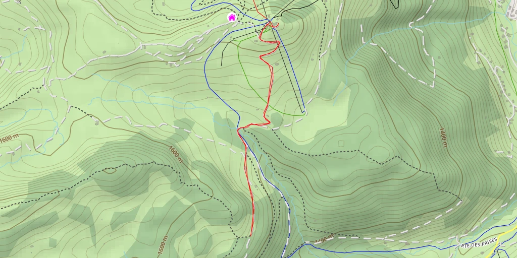 Map of the trail for Pointe de Beauregard