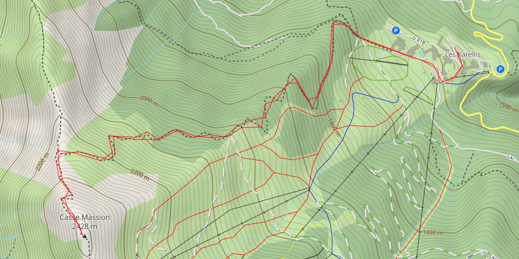 Map of the trail for Casse Massion