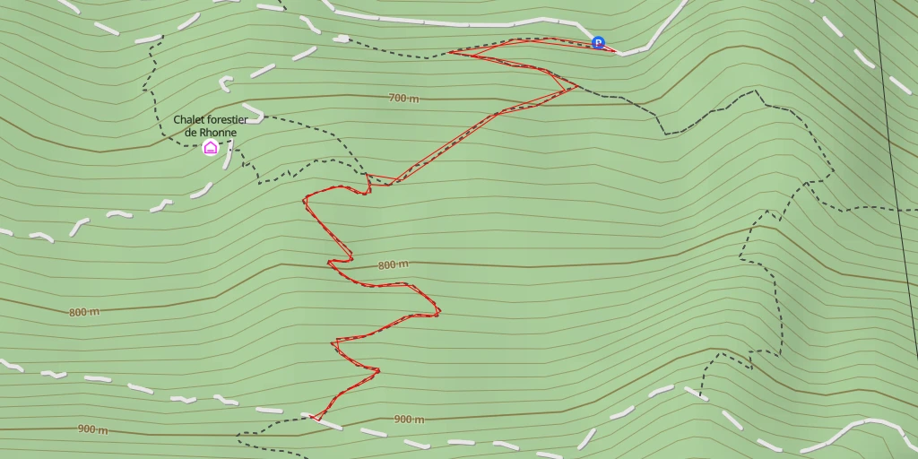 Map of the trail for Pierre du Mort