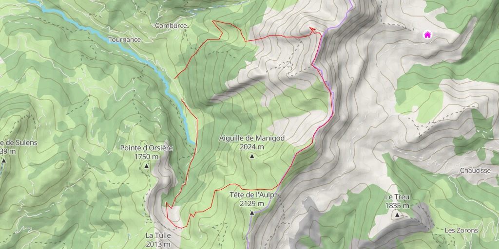 Map of the trail for Pointe de Mandallaz Traversée Mandallaz - Etale
