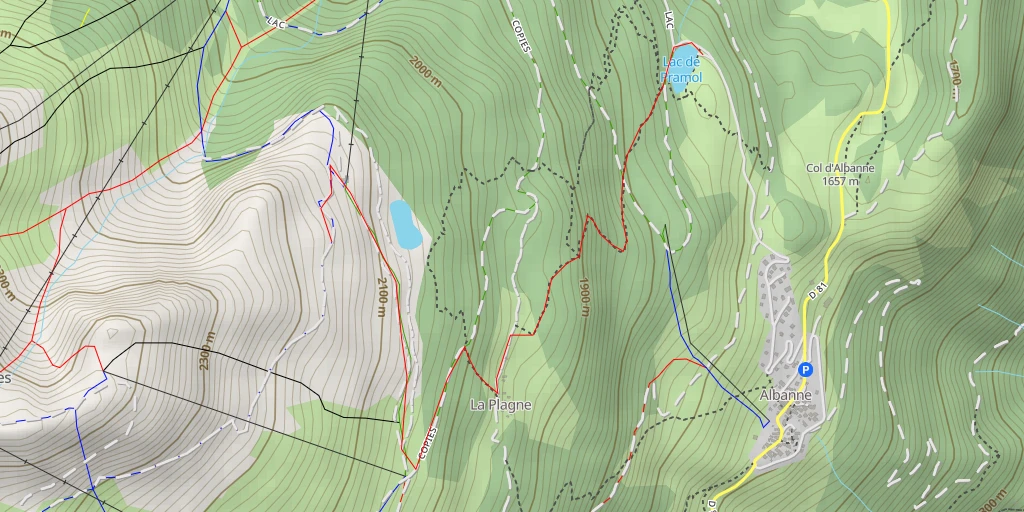 Map of the trail for Bec de l'Aigle