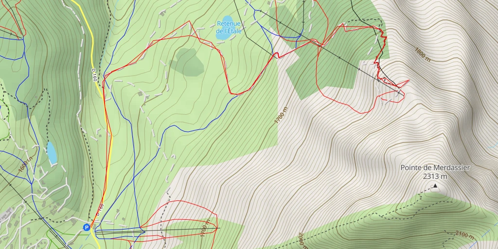 Map of the trail for Route du Col des Aravis