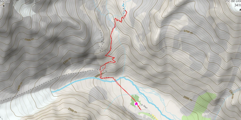 Map of the trail for Ancien Refuge Tucket - Route de Cézanne - Vallouise-Pelvoux