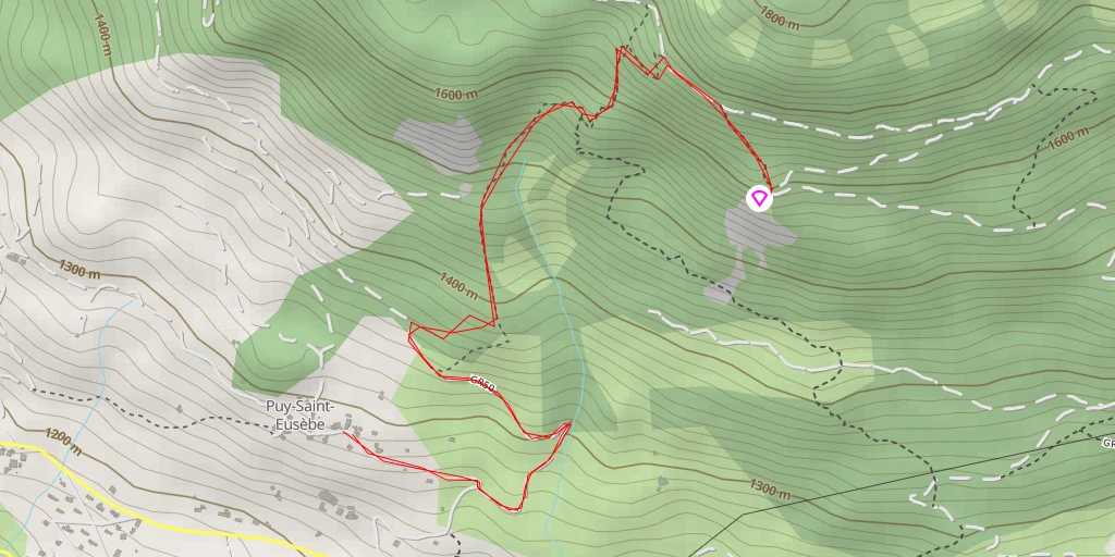 Map of the trail for Décollage du Mont Guillaume