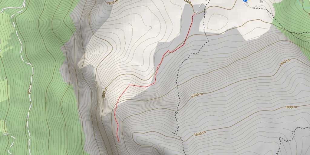 Map of the trail for Rochers de Leschaux (N) Franco-Suisse