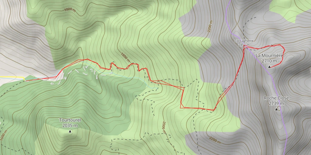 Map of the trail for La Mournière