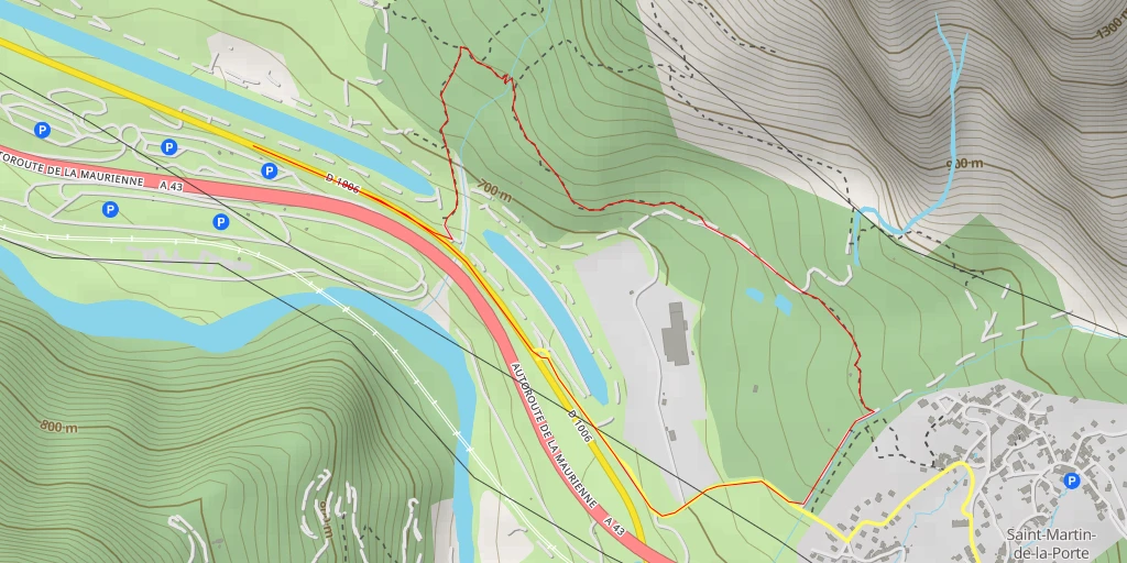 Map of the trail for Route des Oeillettes - Route des Oeillettes