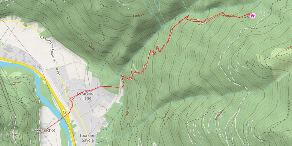 Map of the trail for Soplat des Nants