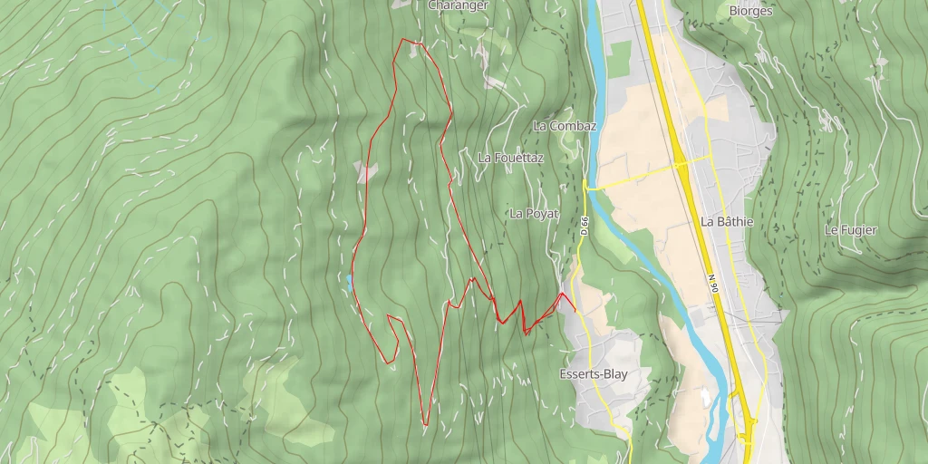 Map of the trail for Étangs de la Duit