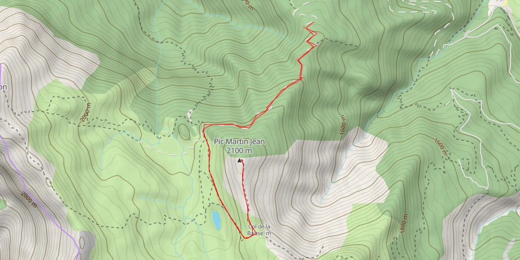 Map of the trail for Pic Martin Jean