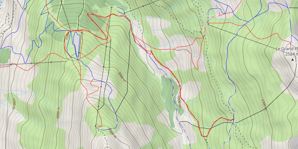 Map of the trail for La Turraz