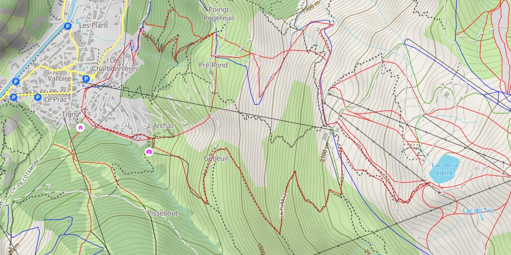 Map of the trail for Lac de la Vieille