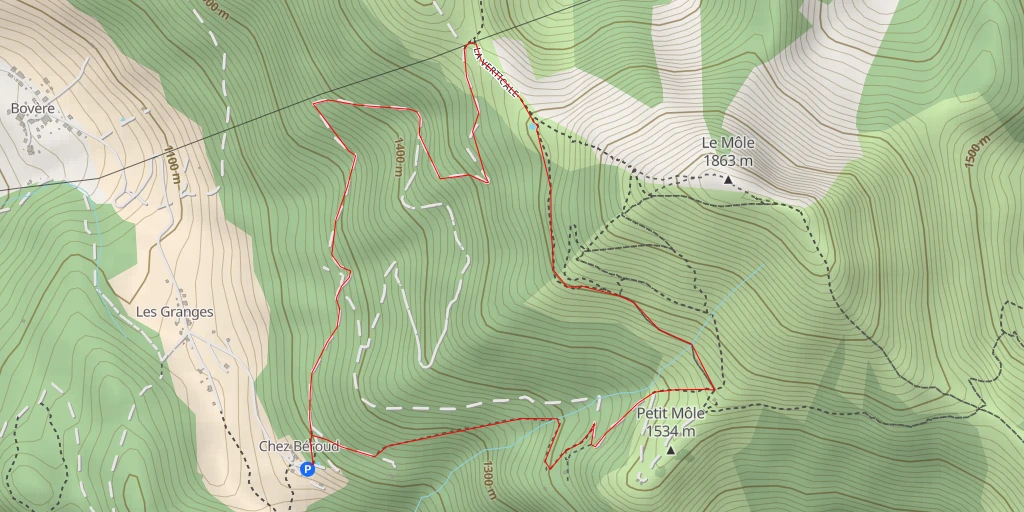 Map of the trail for La Verticale - La Verticale