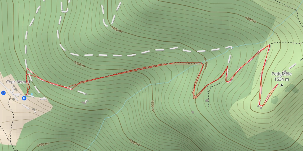 Map of the trail for Petit Môle