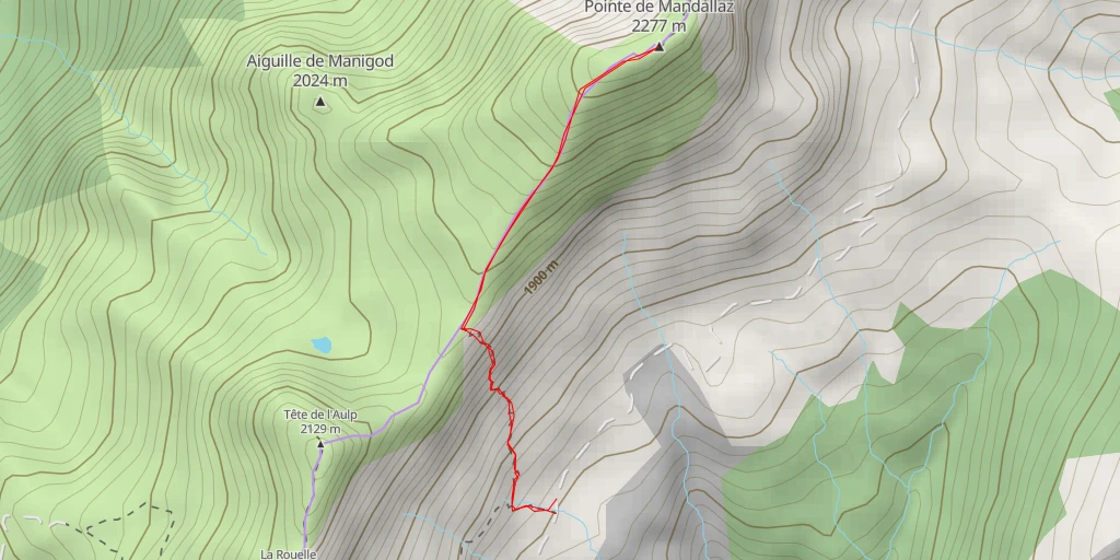 Map of the trail for Pointe de Mandallaz