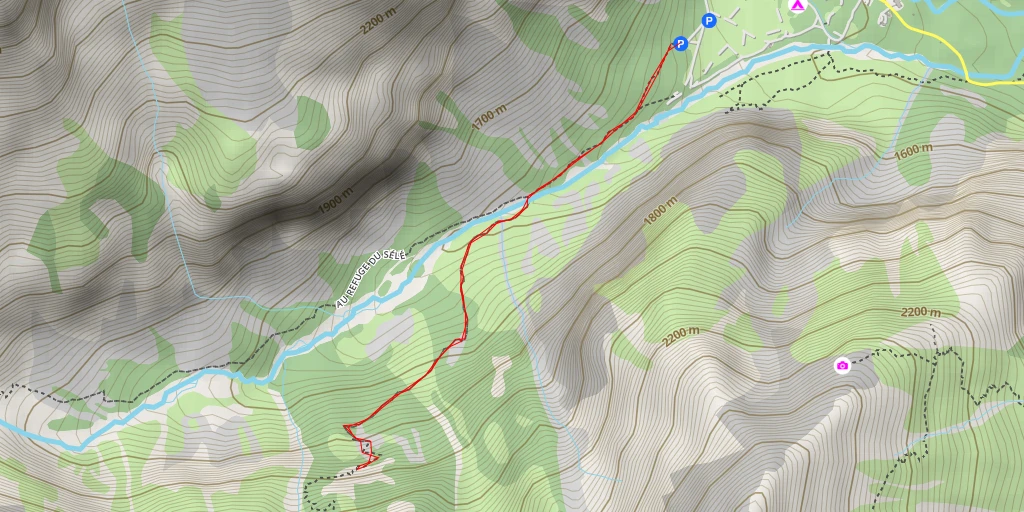 Map of the trail for Bosse de Clapouse - Vallouise-Pelvoux