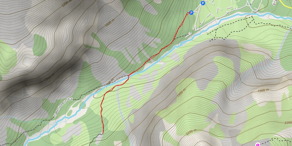 Map of the trail for Bosse de Clapouse - Vallouise-Pelvoux