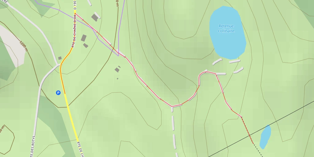 Carte de l'itinéraire :  Chemin rural d'Aveyran à Chaîne d'Or - Chemin rural d'Aveyran à Chaîne d'Or