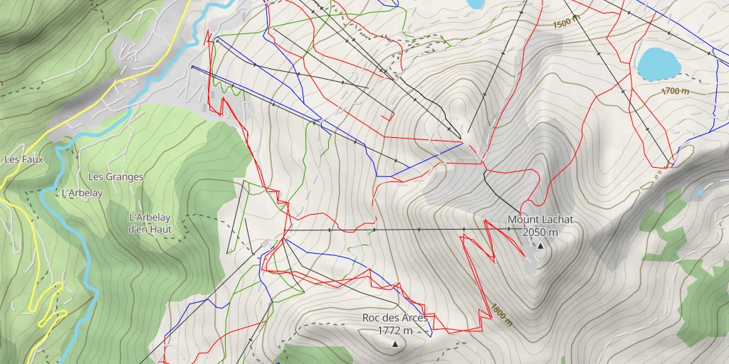 Map of the trail for Mont-Lachat