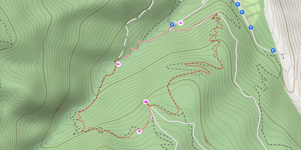 Map of the trail for Belvédère du Colombier 1423 m