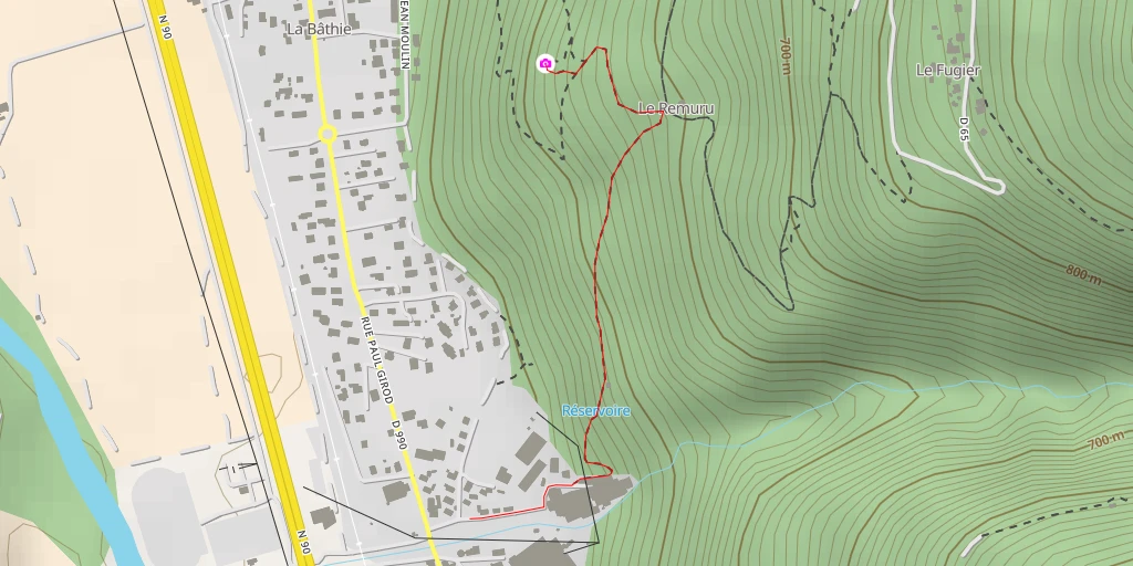 Map of the trail for Rue Jean Moulin