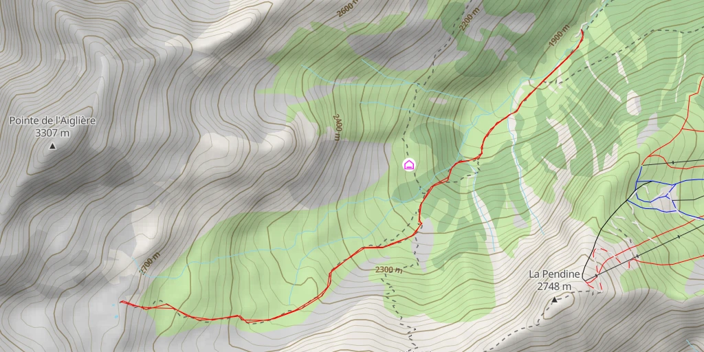 Map of the trail for Ancien Glacier des Neyzets