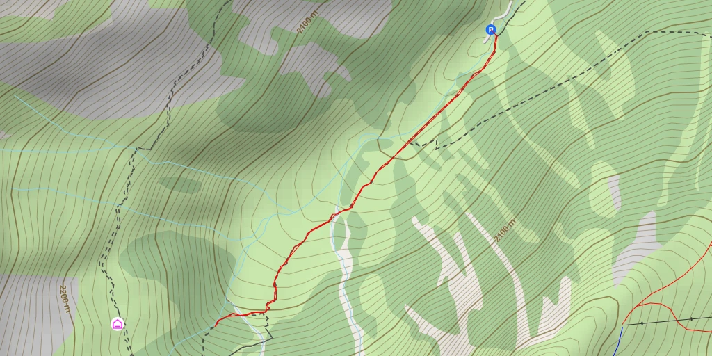 Map of the trail for Cascade de Narreyroux