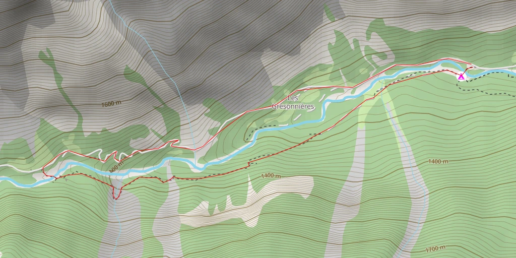 Map of the trail for Vallouise-Pelvoux