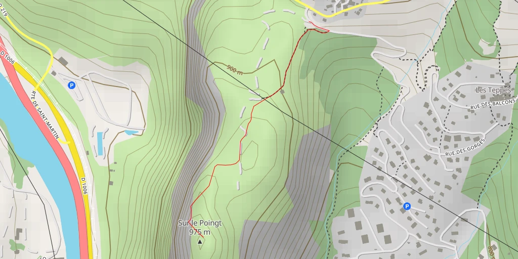 Map of the trail for Sur le Poingt