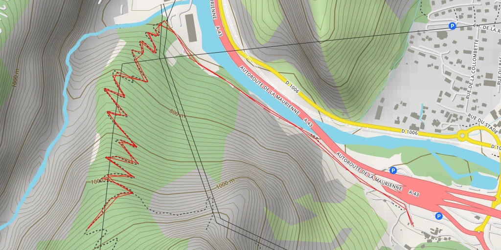 Map of the trail for Chemin des Remus direction Saint-Michel - Chemin des Remus direction Saint-Michel - Montricher-Albanne