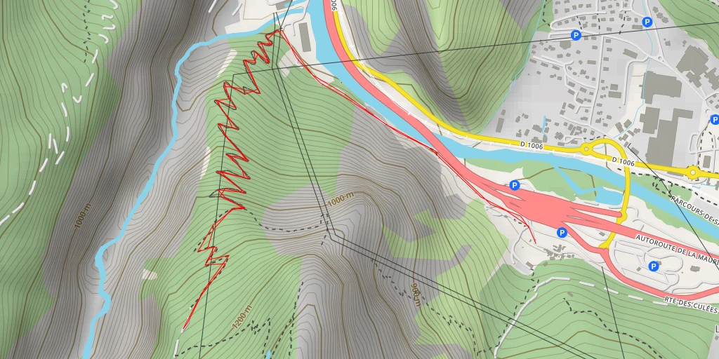 Map of the trail for Les Casses Blanches - Route du Fort du Télégraphe