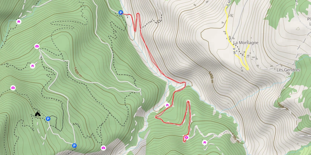 Map of the trail for Route Forestière de Clos Joubert