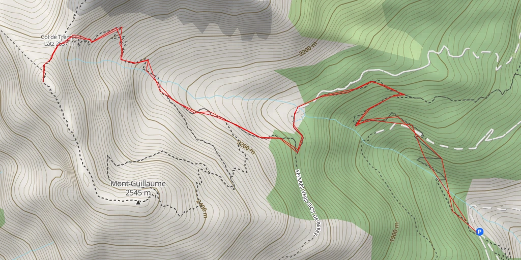 Map of the trail for Les Crozes