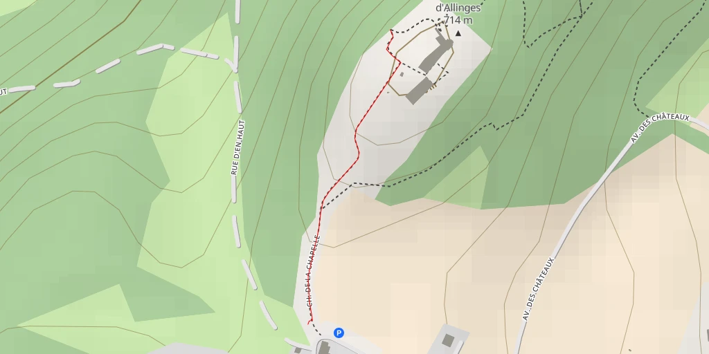 Map of the trail for Chemin de la Chapelle