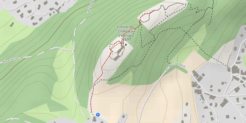 Map of the trail for Avenue des Châteaux