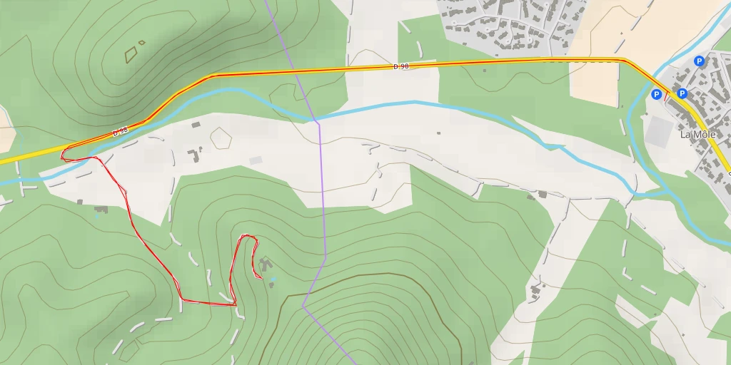 Map of the trail for D 98