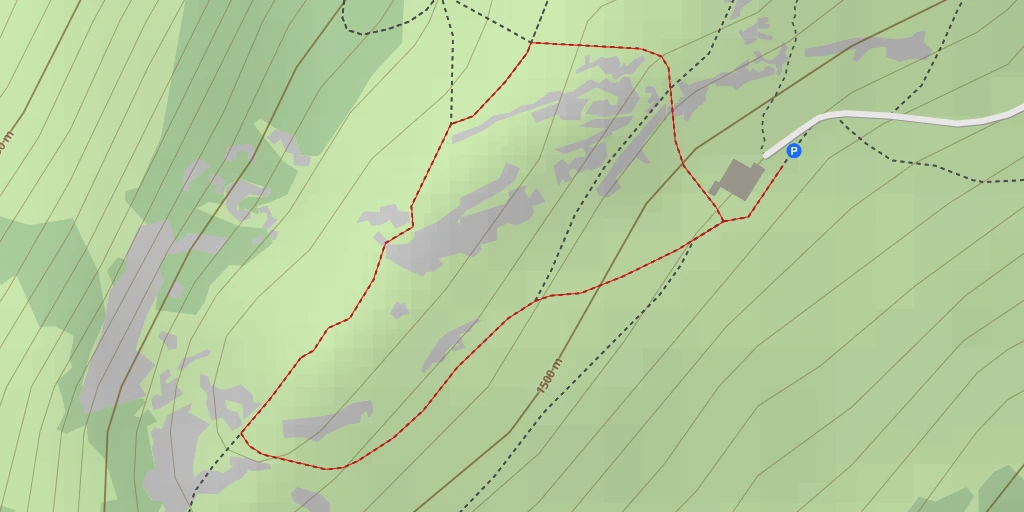 Carte de l'itinéraire :  Croix du Suchet - sentier dalle des Guides