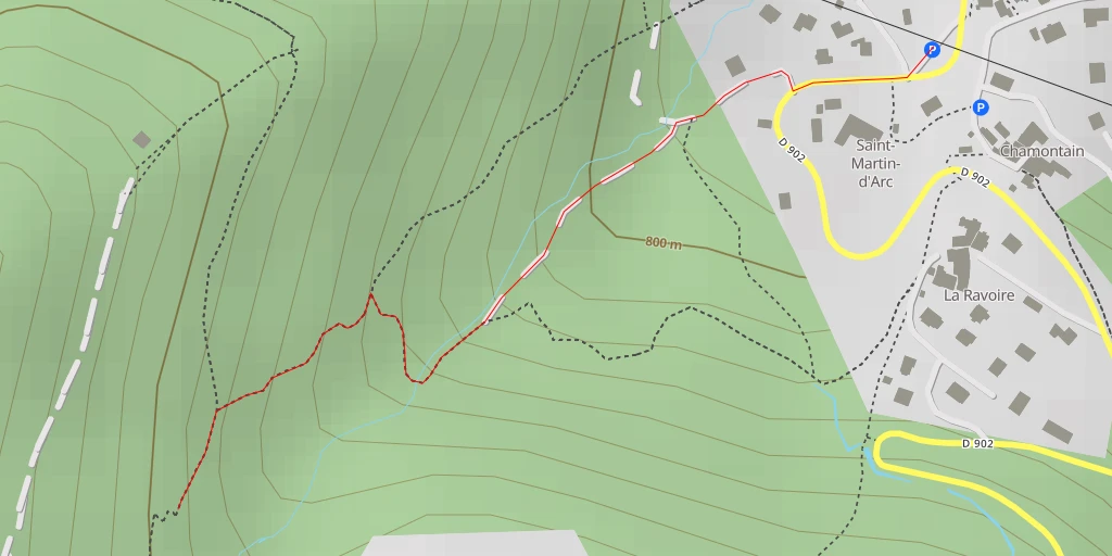 Map of the trail for Croix de Chamberot - Route du Télégraphe