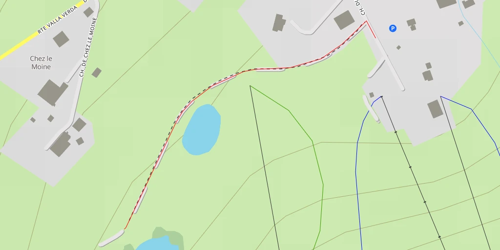 Map of the trail for Chemin de Chez le Moine