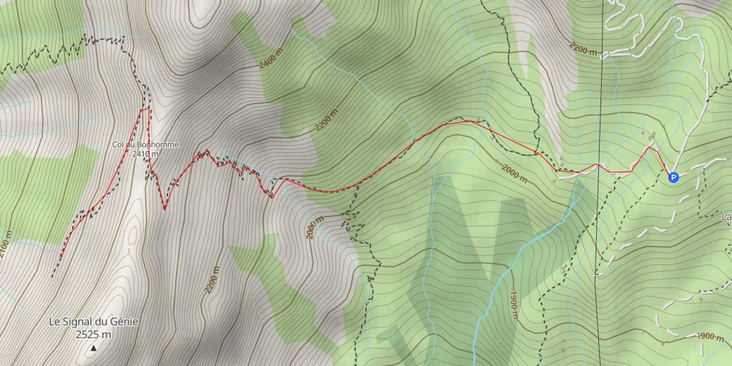 Map of the trail for Le Signal du Génie