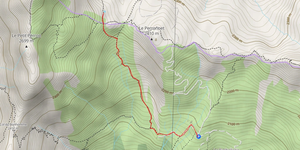 Map of the trail for Le Raccourci de Charbutan