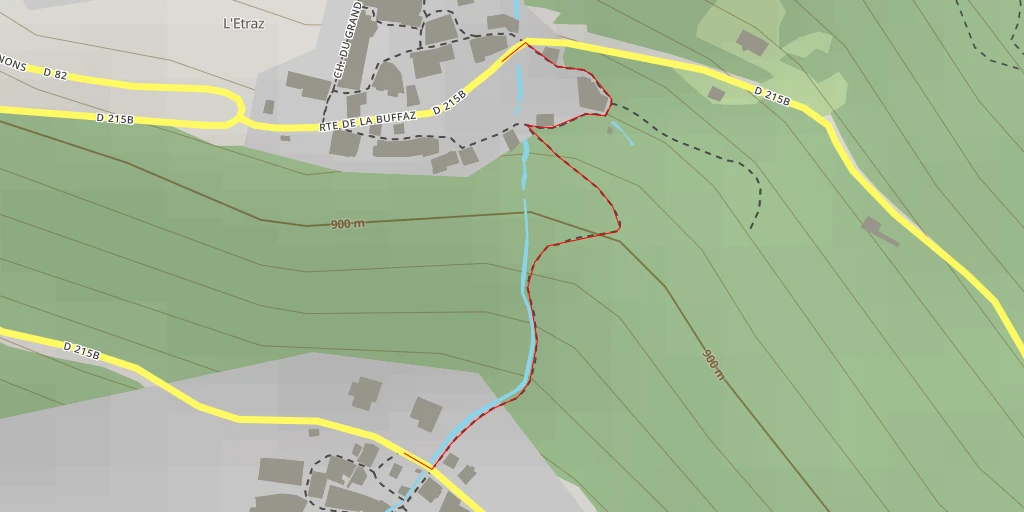 Map of the trail for Route de la Buffaz - Route de la Buffaz