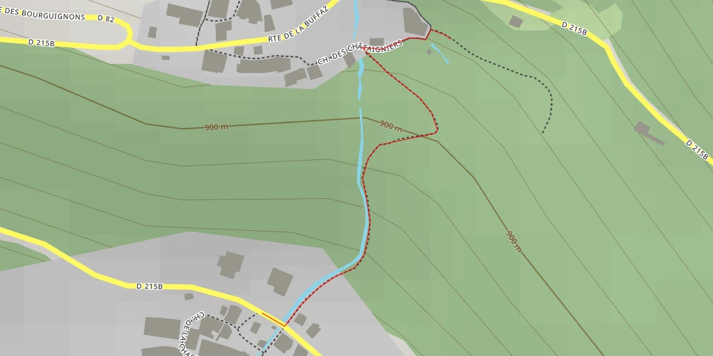 Map of the trail for Chemin des Châtaigniers - Chemin des Châtaigniers