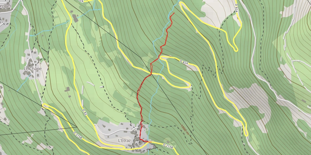 Map of the trail for D 82a - D 82a