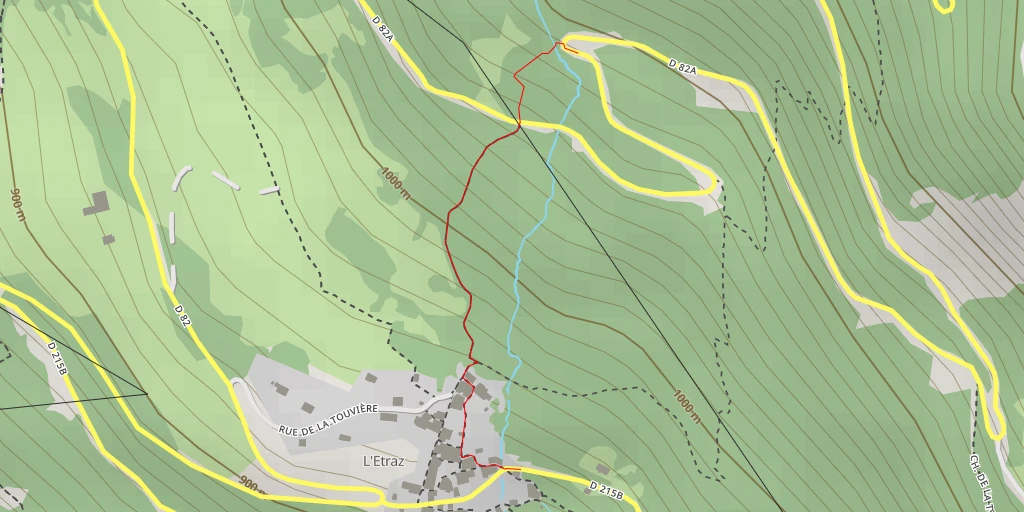 Map of the trail for D 82a - D 82a