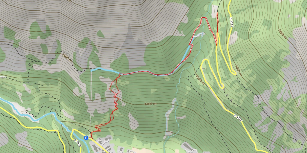 Map of the trail for D 421T - D 421T - Vallouise-Pelvoux